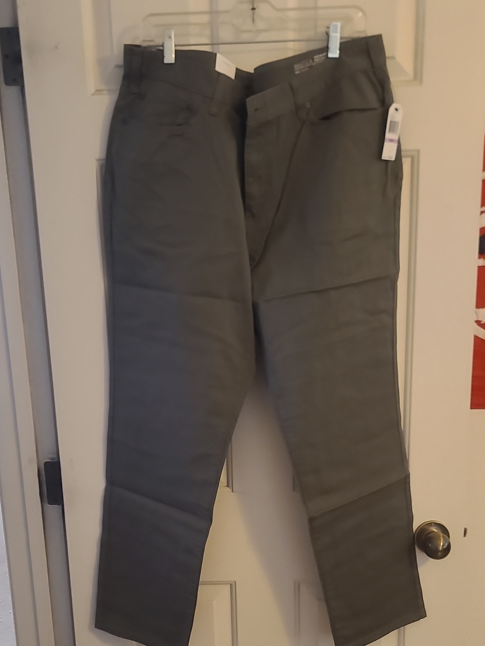 Nautica Men's Slim Fit Stretch Olive Pants